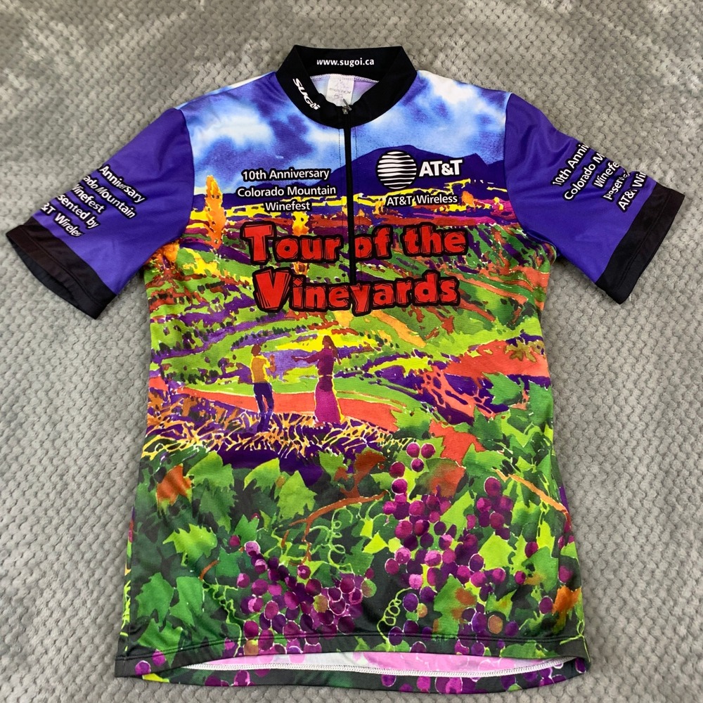 Sugoi Colorado Mountain Winefest Tour of the Vineyards Cycling Jersey Large